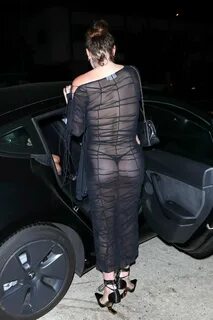 Kesha Expose Braless Tits and Ass in Sheer Dress Out in Santa Monica. 