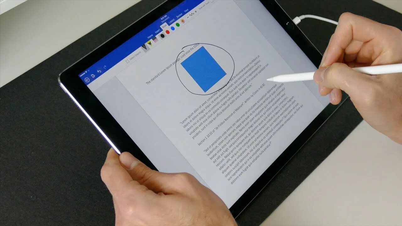 Офисный IPAD. IPAD В офисе. Word на IPAD Pro. Apple Pencil.