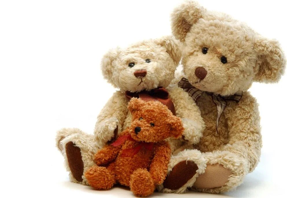Тедди Беар. Плюшевый медведь. Плюшевый мишка семья. Красивые детские игрушки.