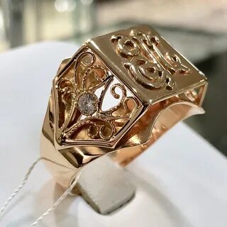 Золотое кольцо мужское печатка - RS1912 X DANIILBERG Кольцо из желтого золота с 