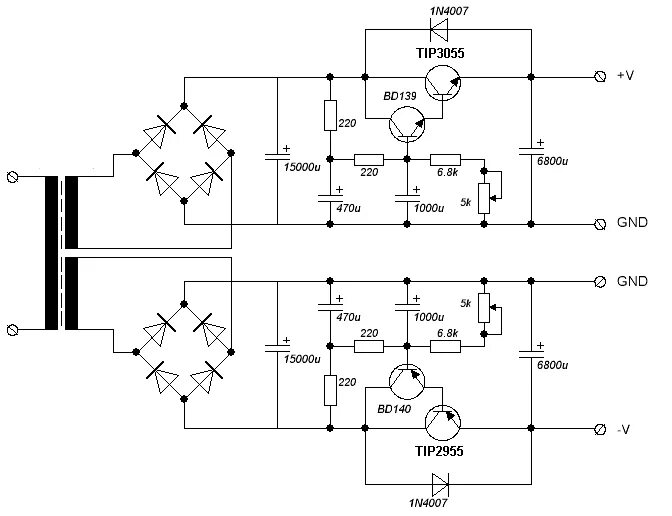 Питание унч. Усилитель JLH 2005 схема. Схема стабилизированного двухполярный блок питания для усилителя. Усилитель с двухполярным питанием на транзисторах. Усилитель мощности 200вт Любительской радиостанции схема.