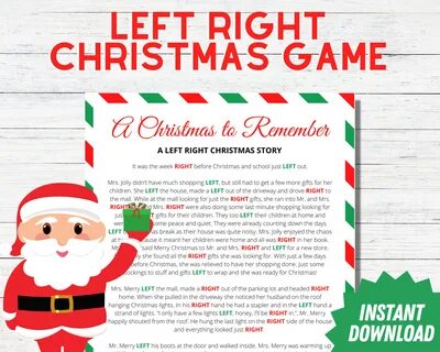 Left Right Christmas Game Gift Exchange Game Christmas Etsy