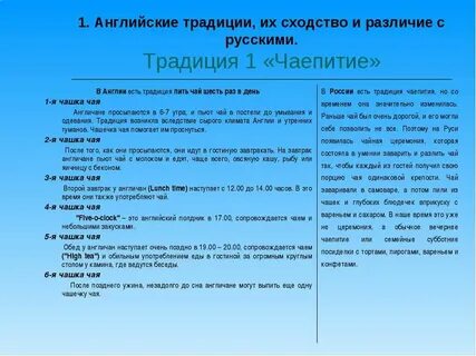 Соотношение русской и английской