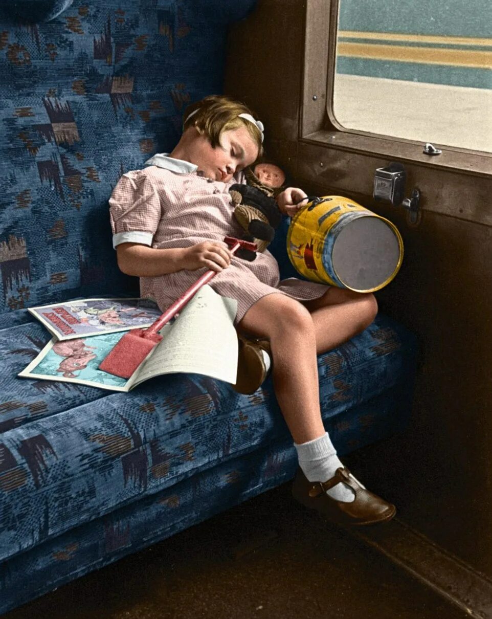 Sleep in train. Sleep in train