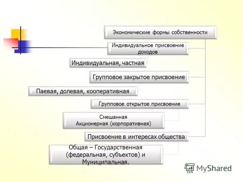 Многообразие отношений собственности