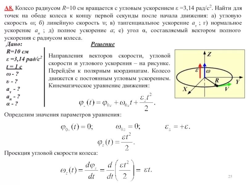 Радиус движения. Диск с радиусом r 10 см вращается. Момент вращения через угловое ускорение. Угловое ускорение через линейное ускорение. Угловое ускорение рад/с2.