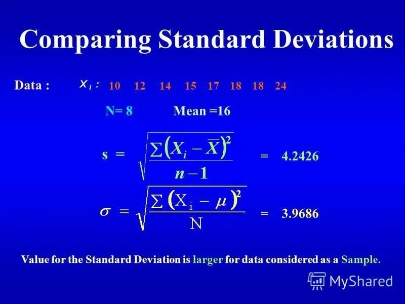 Std compare. Mean Standard deviation. Variance and Standard deviation. Standard deviation is. Variance and Standard deviation Formula.