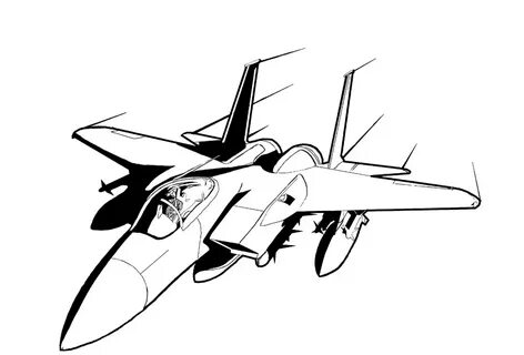F-15 Fighter Jet Clipart - Clipart Kid Airplane coloring pag