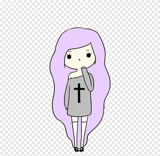 Drawing Kavaii Goth subculture Pastel Art museum, purple, white png free do...