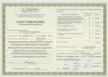 Дополнительное профессиональное образование часы
