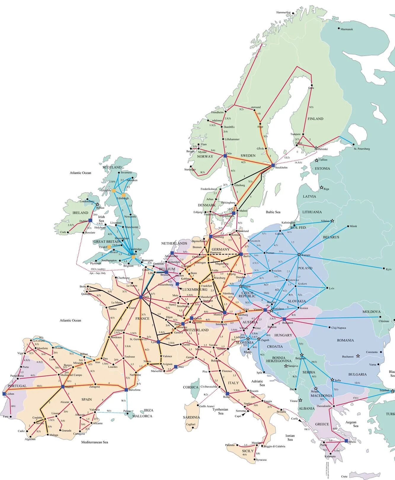 Железные дороги европейской части. Карта ЖД дорог Европы. Карта железнодорожных путей Европы. Карта скоростных железных дорог Европы. Карта Европы ж д пути.