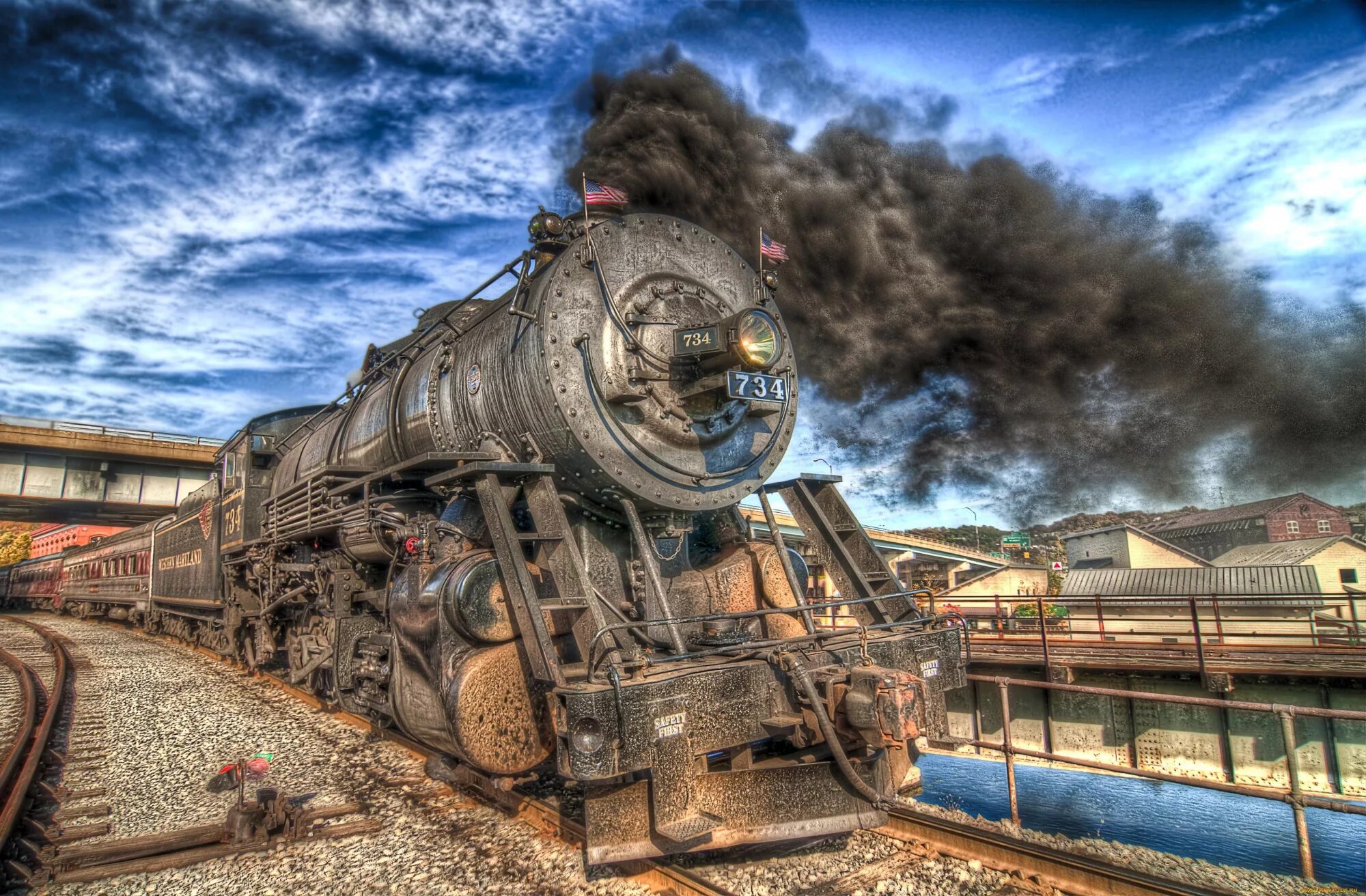 Ютуб паровозы. Western Maryland Railway паровоз. Паровоз КБЖД. Паровоз арт. Железная дорога HDR.