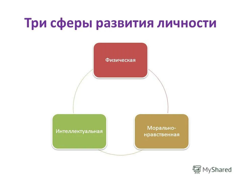 Моральные и физические силы. Три сферы личности. Развитие личностной сферы.