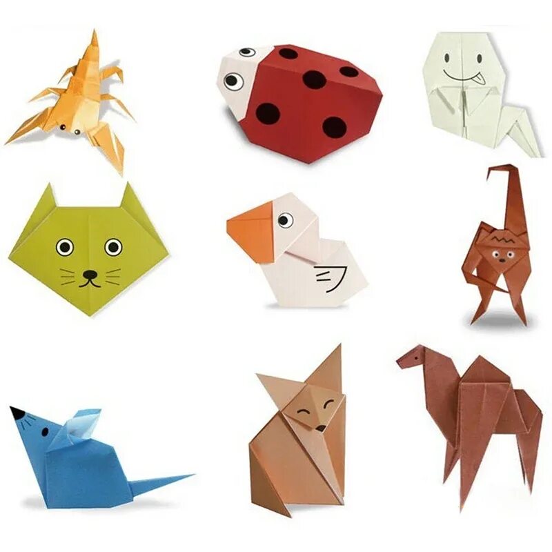 Игрушка в технике оригами. Простые фигурки оригами для детей. Животные из бумаги. Складывать животных из бумаги. Оригами животные простые.