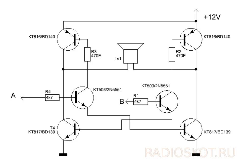 Электронный сигнал звук. Схема крякалки на транзисторах. Схема сирены от автосигнализации на микросхеме rt0618. Крякалка 12 вольт. Схема сирены автосигнализации на транзисторах.