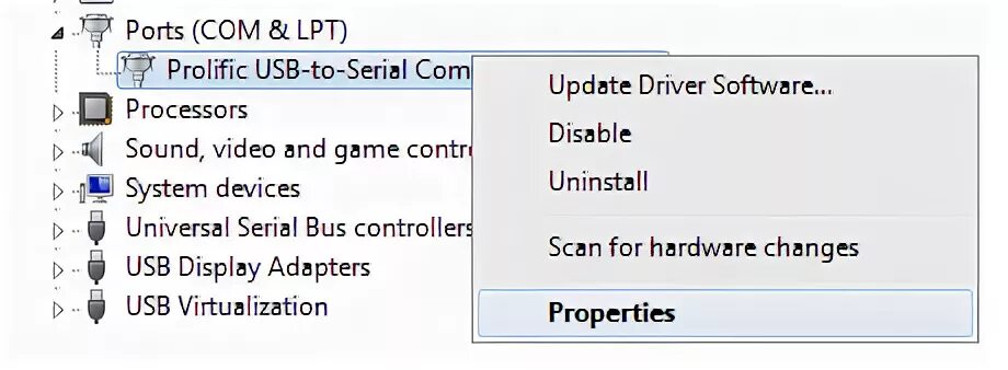 Тегом com. For prolific USB. Как узнать номер com порта USB устройства Windows 7.