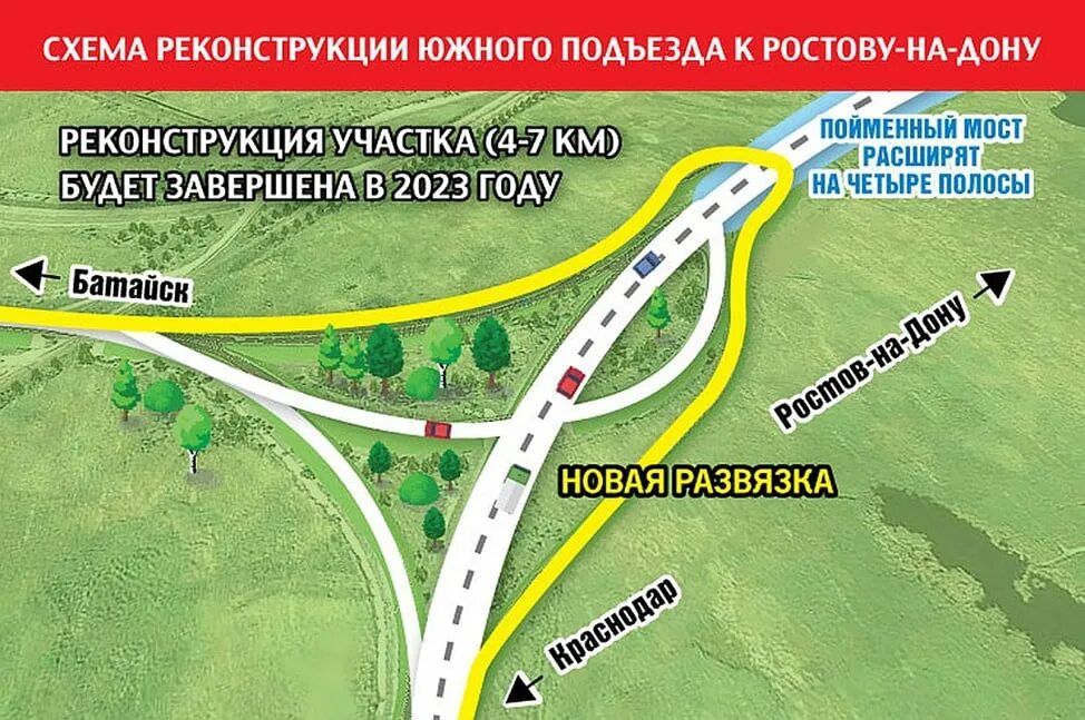 Можно выезжать из ростова. Развязка Ростов. Развязка в Ростове на Дону. Реконструкция Южный подъезд к Ростову. Новая развязка в Ростове.