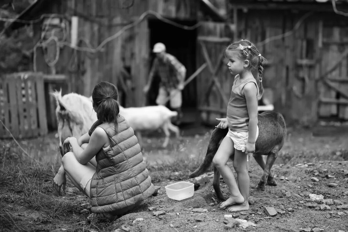 Деревенская фотосессия. Сельские дети. Деревенское подглядывание