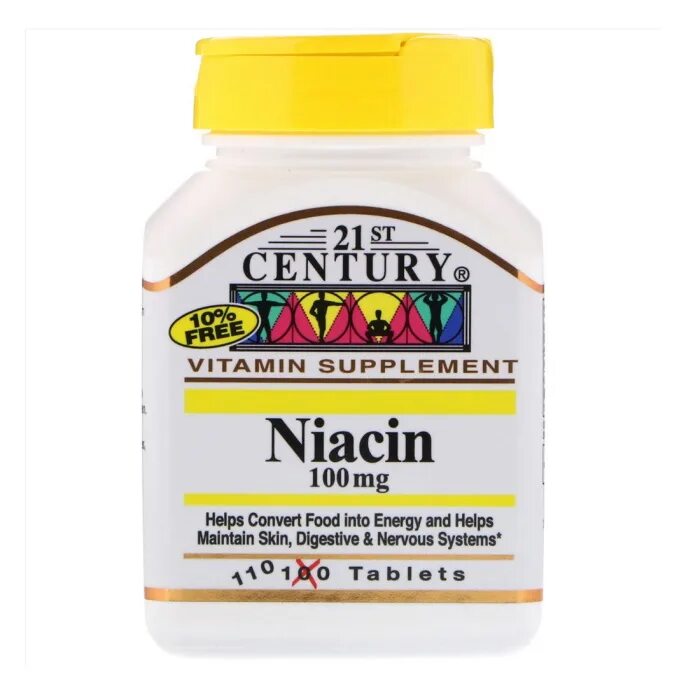Ниацин какой витамин. 21st Century Niacin 100mg 110 табл.. Ниацин 100. Ниацин витамин 100.