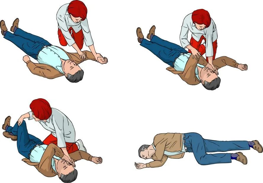 Наличие сознания у пострадавшего. Пострадавший без сознания. Как перевернуть пострадавшего на бок.