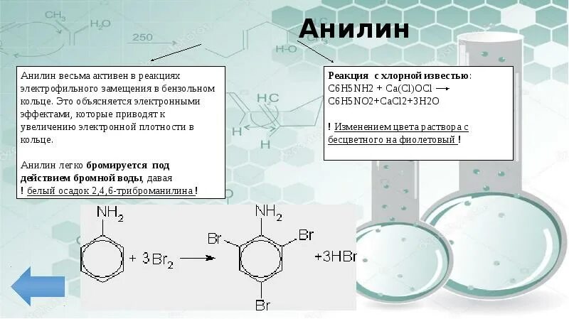 Анилин caocl2. Окисление анилина хлорной известью. Анилин плюс хлорная известь. Анилин с хлорной водой. Анилин взаимодействует с гидроксидом калия