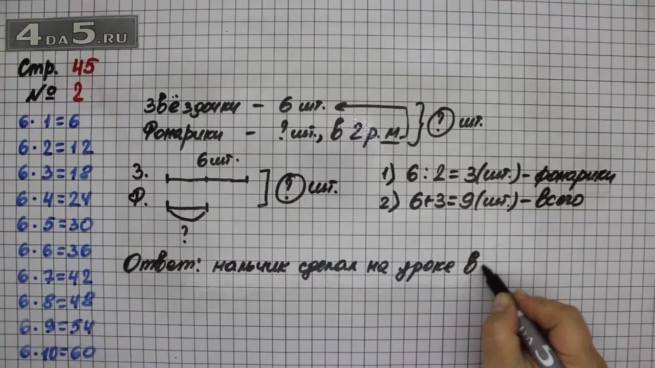 Математика 3 класс стр 45 номер 1