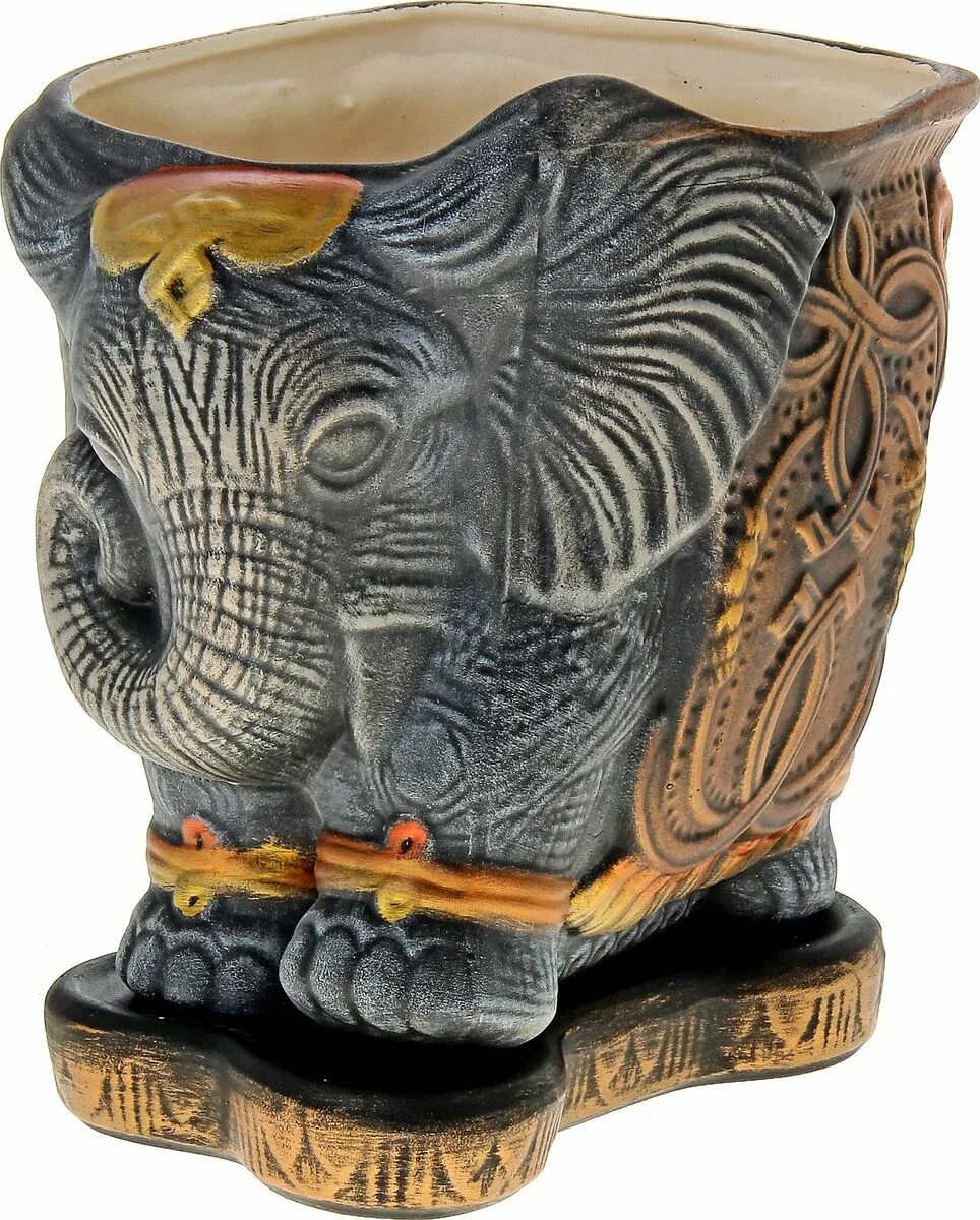 Цветочный горшок "слон", медь, 11 л. Керамический горшок слон. Кашпо керамическое. Кашпо керамическое слон.