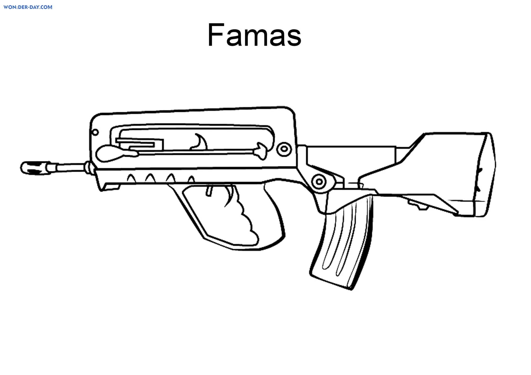 Фамас автомат чертёж. Фамас из стандофф 2 чертеж. Фамас КС го чертеж. Фамас оружие. Раскраска стандофф оружие