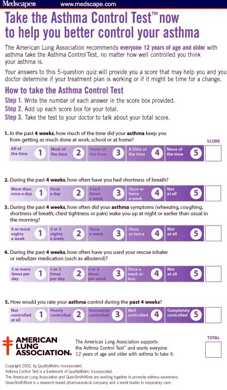Тест - asthma Control Test. (Asthma Control Test для чего. Asthma Control Test на русском. Control test 3