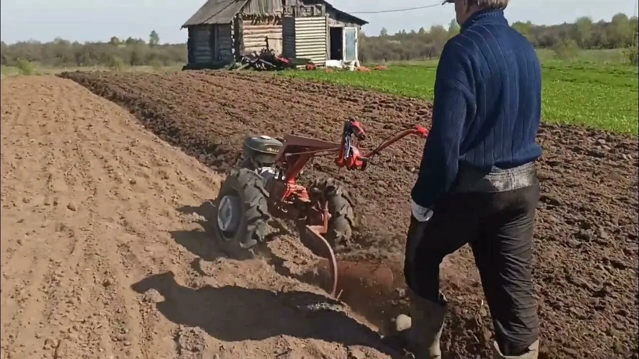 Пахать плугом видео. Плуг для пахоты на мотоблок. Вспашка плугом. Мотоблок пашет. Вспаханная земля.