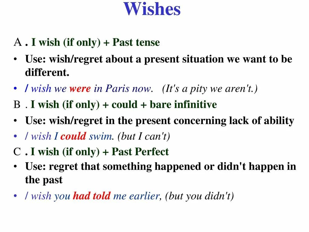 I wish if only. Wishes в английском языке правило. Conditionals в английском i Wish. Условные предложения i Wish. Wish Clauses в английском языке.