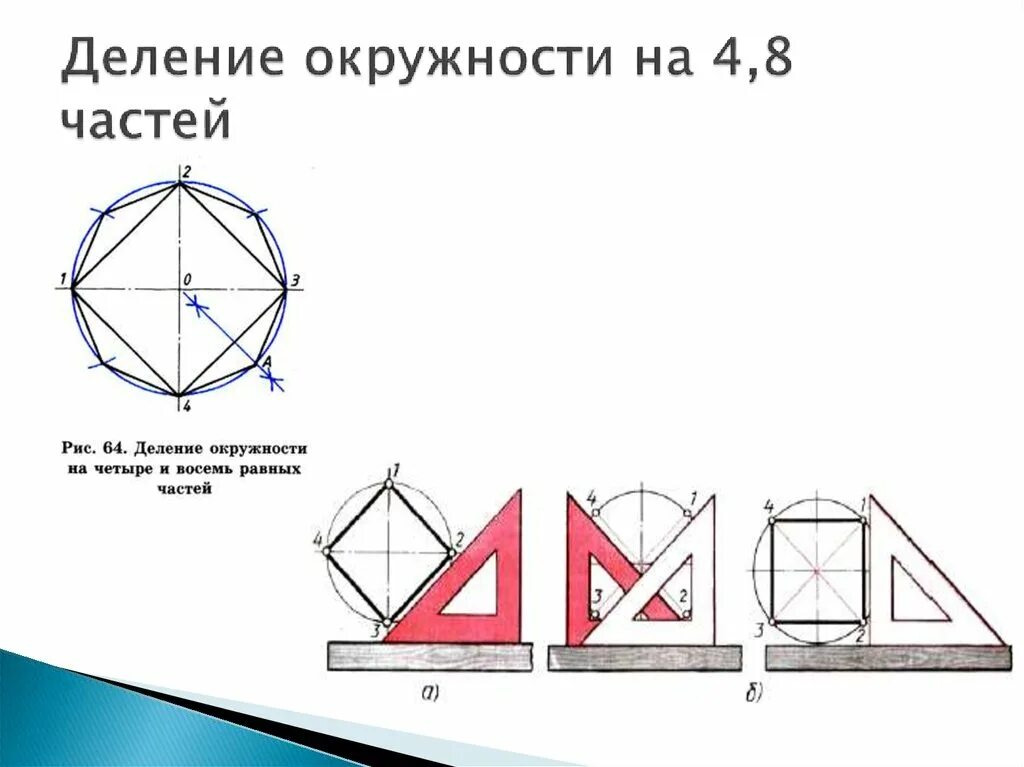 Деление окружности на 4 части. Деление окружности на четыре равные части. Деление окружности на 8 равных частей циркулем. Разделить окружность на 4 равные части циркулем. Деление круга на 8