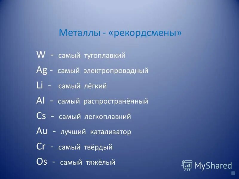 Выберите самый тяжелый металл. Самый электропроводный металл. Самый тугоплавкий металл. Металлы рекордсмены. Самый легкоплавкий и тугоплавкий металл.