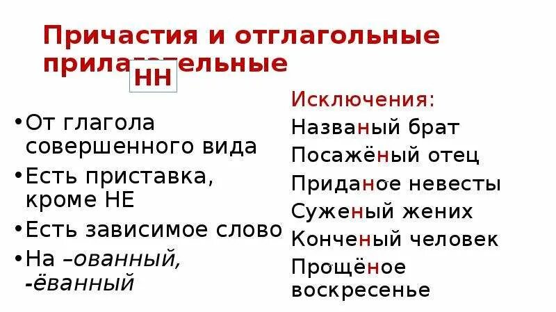 Отглагольные причастия. Отглагольные причастия примеры. Краткие причастия и отглагольные прилагательные. Отглагольные причастие правило