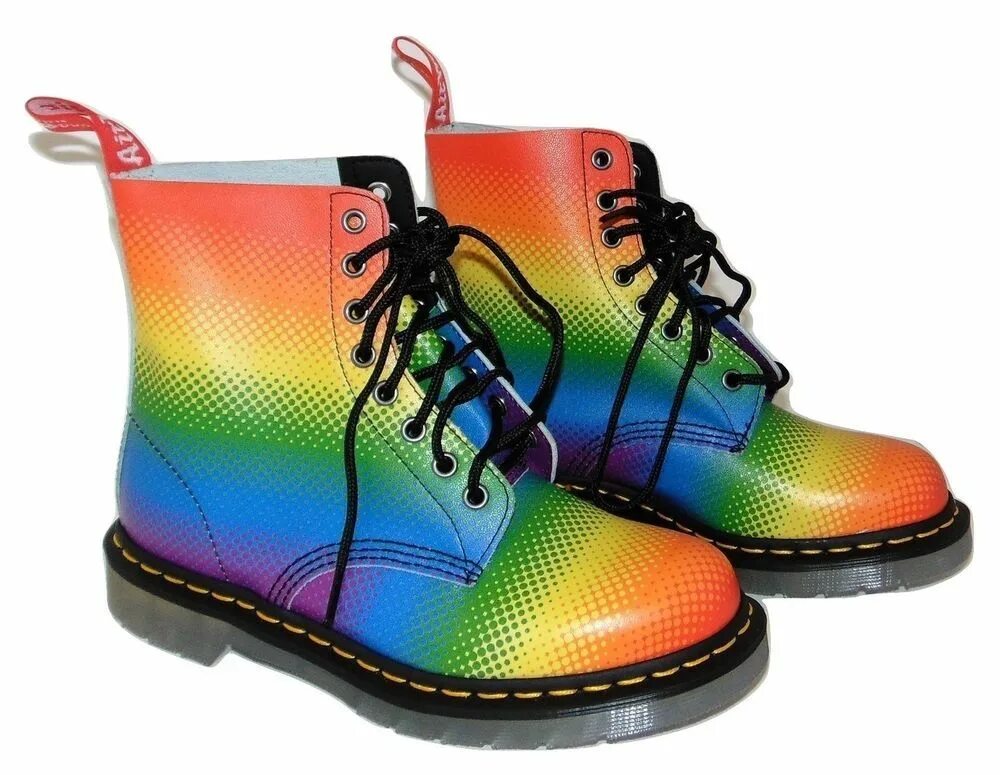 Color boots. Ботинки мартинс яркие прайд мульти. dr martens радужные. сапоги pride. boots colorful.