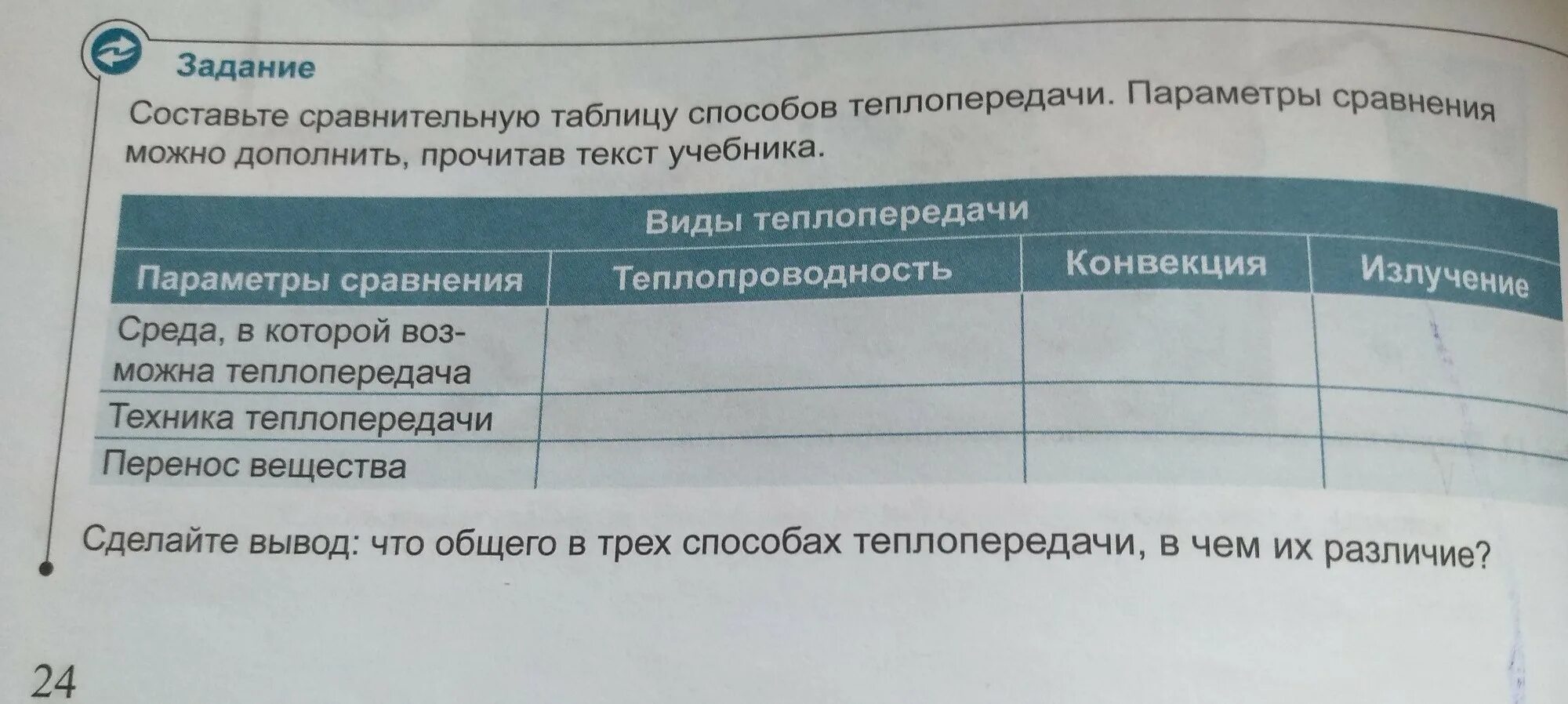 Таблица сравнения теплопроводности конвекции и излучения. Сравнительная таблица способов теплопередачи. Сравнительная характеристика видов теплопередачи таблица. Сравнительная таблица теплопроводность конвекция излучение. Прочитайте текст и заполните сравнительную таблицу