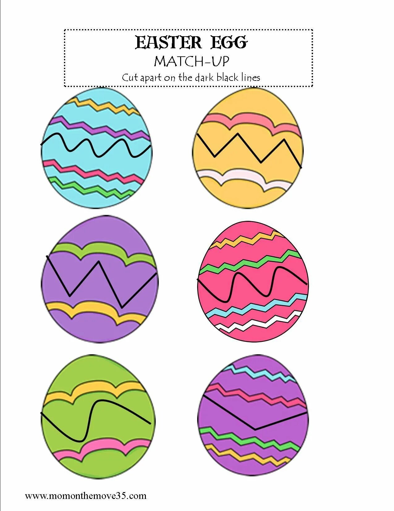 Matching eggs. Matching eggs