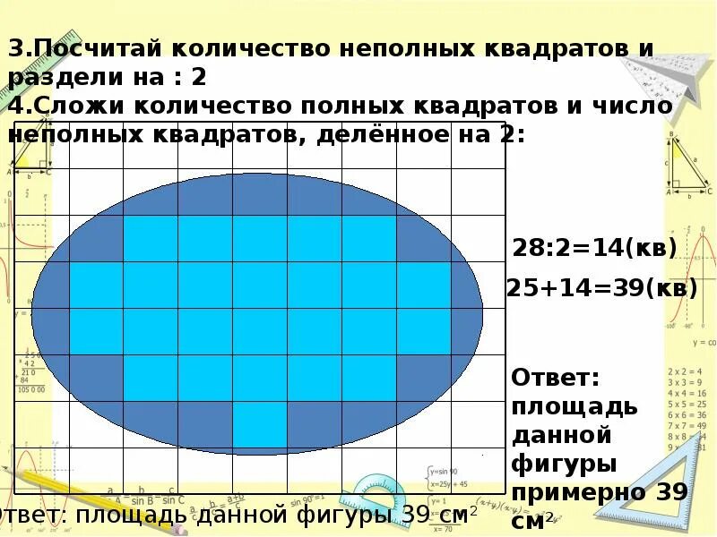 Площадь фигуры палетка. Измерение площади с помощью палетки. Фигуры для измерения площади. Измерение площади фигуры с помощью палетки. Как найти площадь фигуры с помощью палетки.