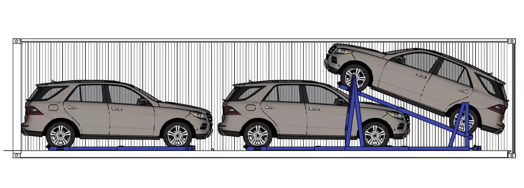 Car loading. Автомобиль в контейнере схема. 3 Авто в контейнере схема крепления. Загрузка машин в контейнер схема. Машины в контейнер 40 схема.