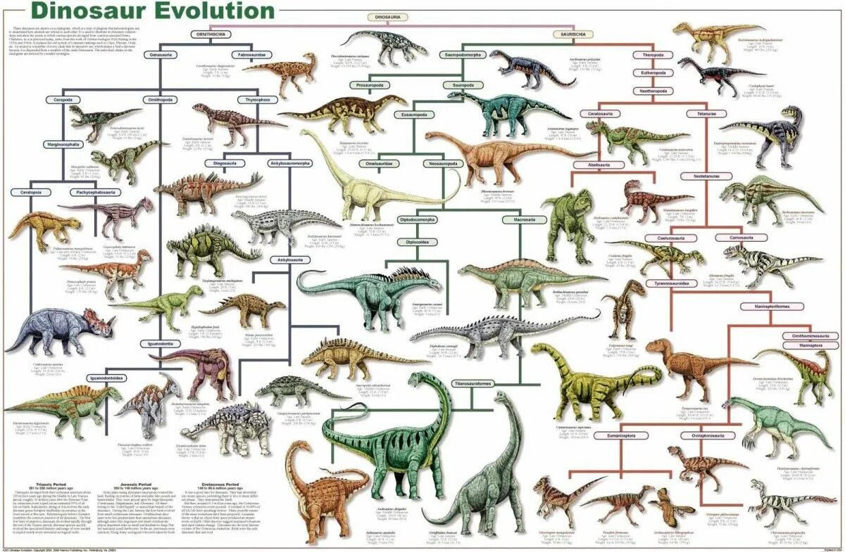 Развитие динозавров