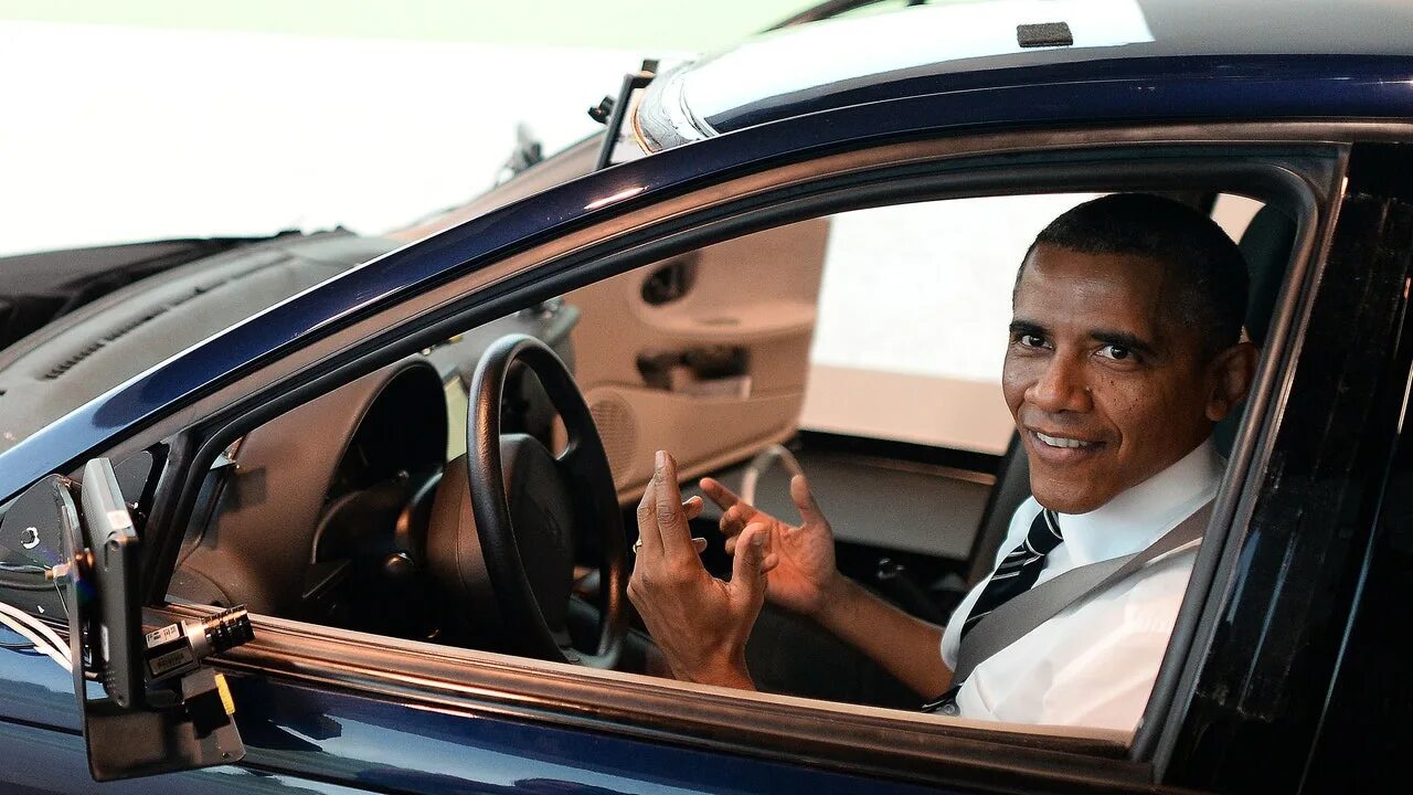 He is driving than me
