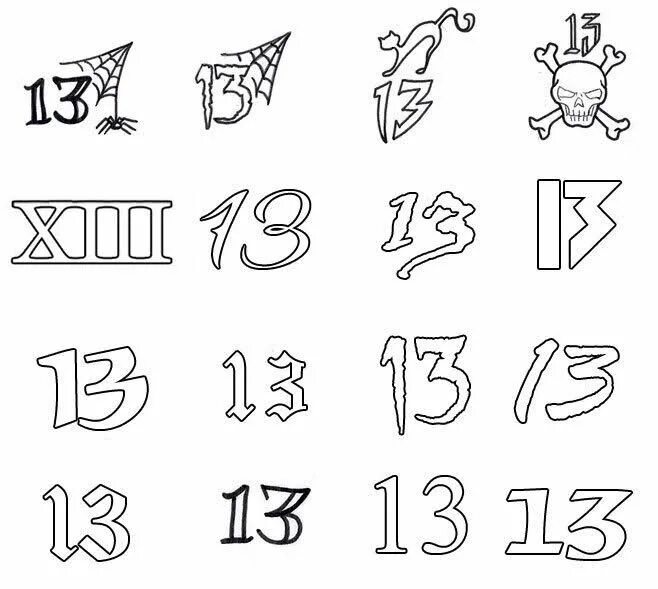 13 шрифты