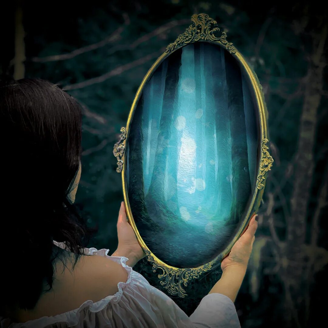 Магия зеркал. Волшебное зеркало. Волшебное зеркало арт. Волшебное зеркальце.