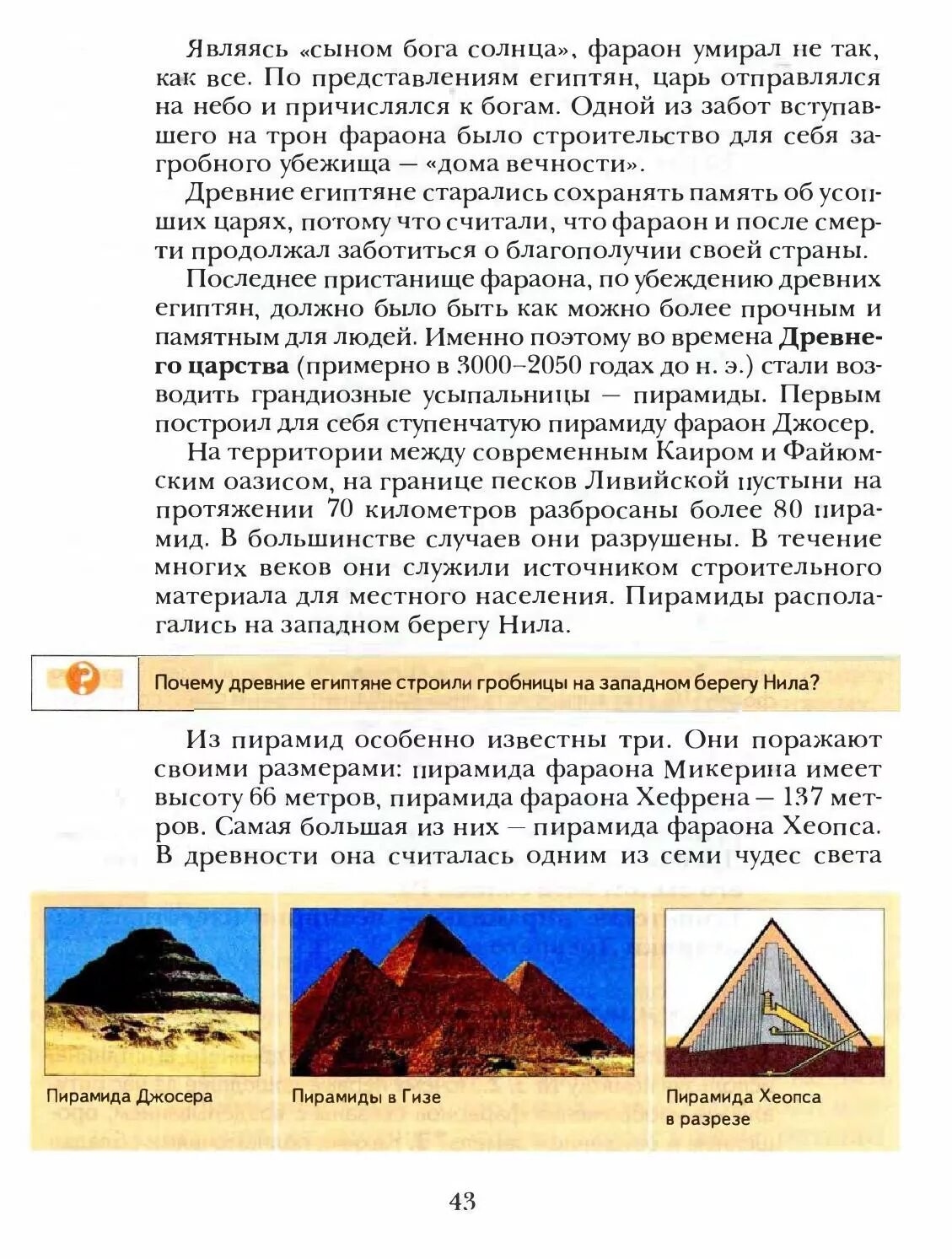 Зачем египтяне строили пирамиды. Строительство пирамид в древнем Египте. История 5 класс учебник 55