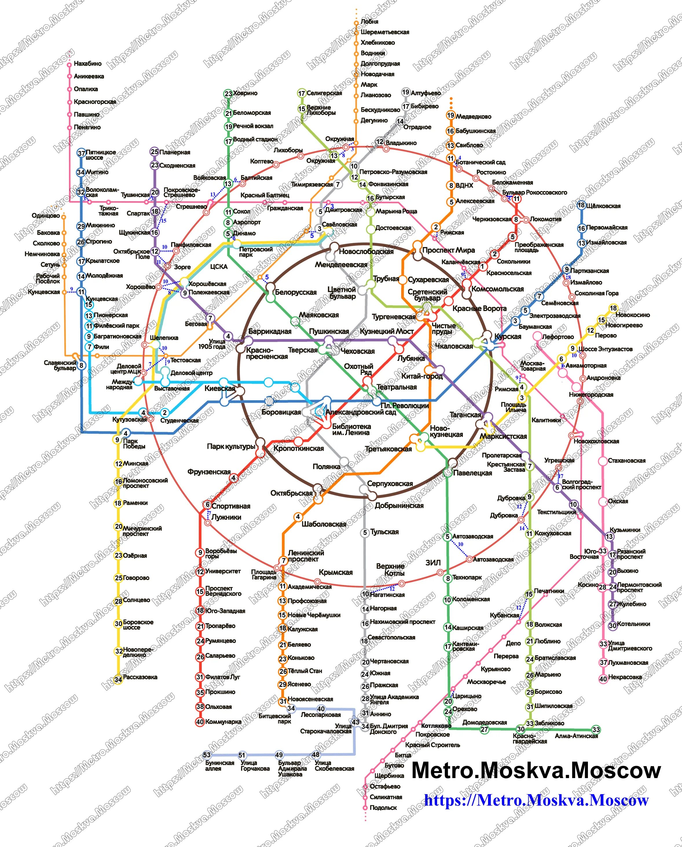 Карта метро москвы новая крупно 2024