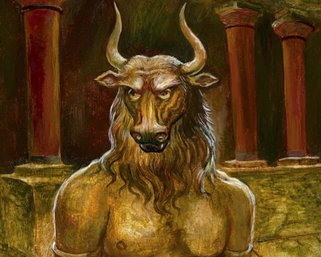 Минотавр греция миф. Критский минотавр. минотавр древняя греция.