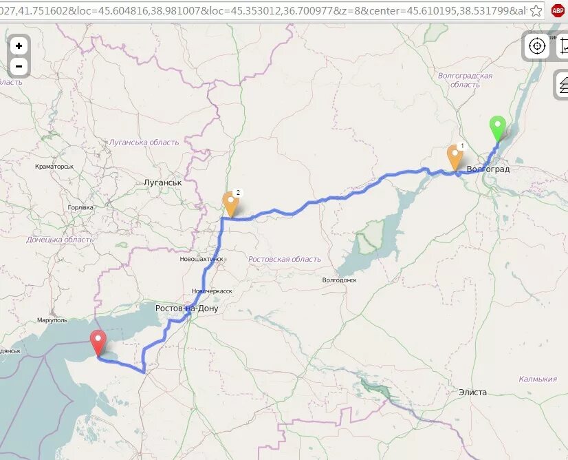Морозовск волгоград расстояние. Маршрут Волгоград Ейск. Карта Волгоград Ейск. Дорога от Ейска до Волгограда на машине. Расстояние от Волгограда до Ейска.