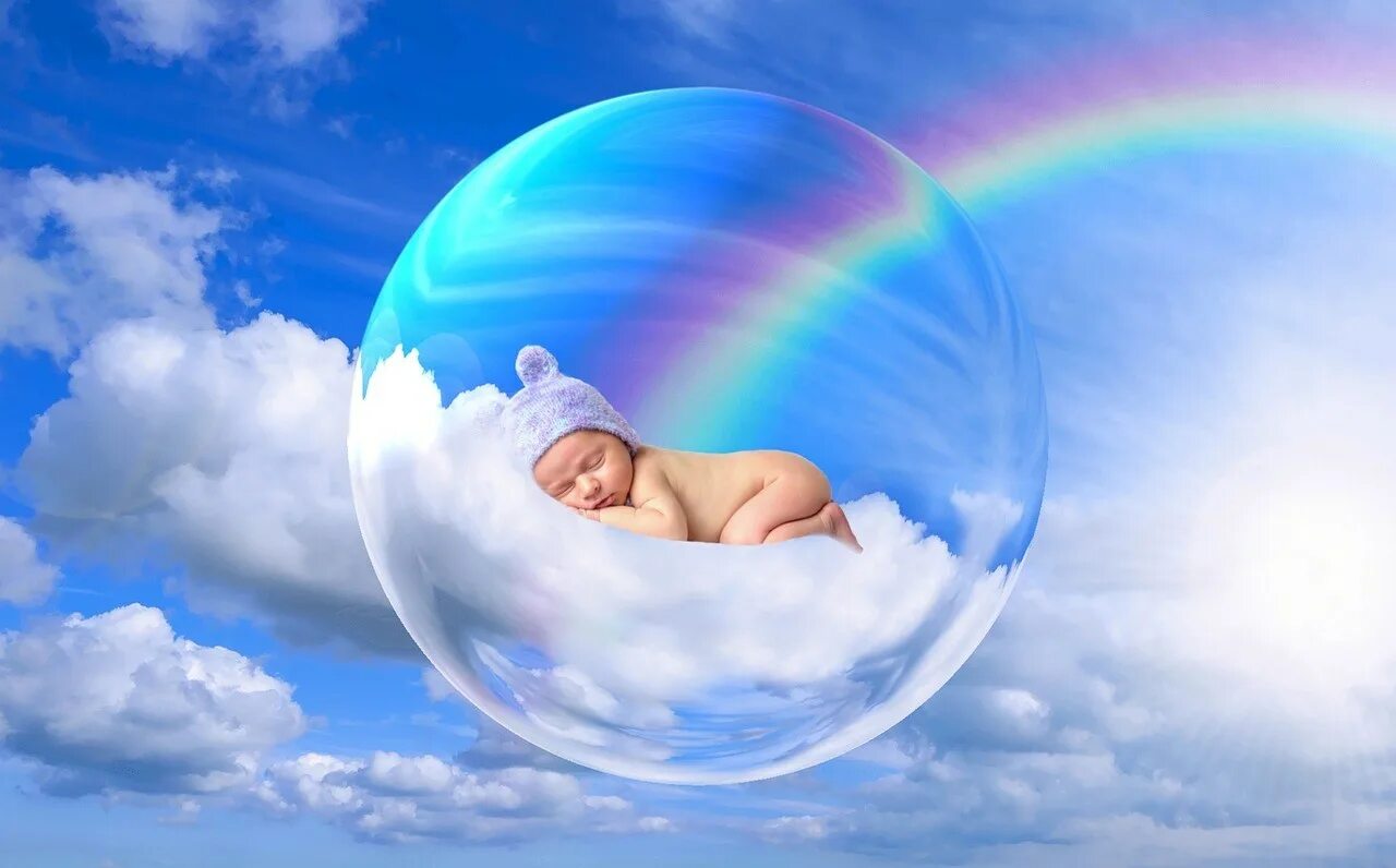Мир рождения и смертей. Облако для детей. Душа ребенка. Малыш на небесах.