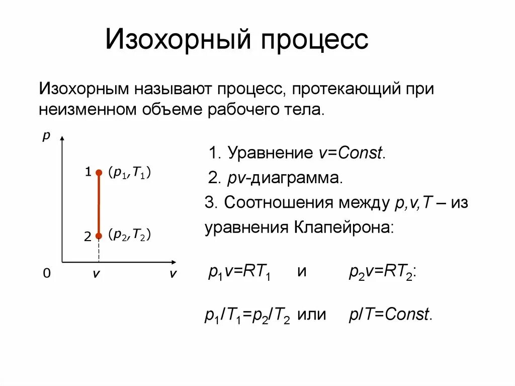 Изохорное нагревание воздуха. Изобарный изохорный изотермический процессы. Изобарный изохорный изотермический процессы графики. Уравнение изохорного процесса. Изохорный график идеального газа.