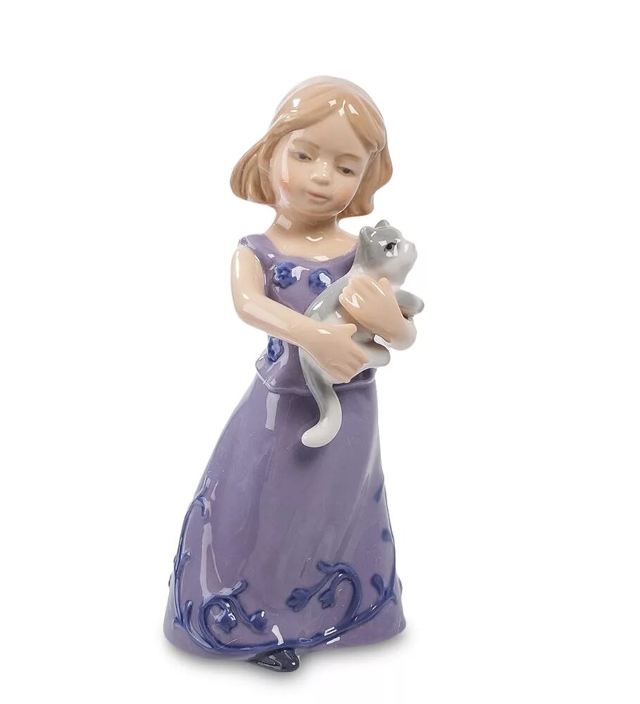 Фигурка девочки. Cms-12/23 статуэтка "девочка с котятами" (Pavone). Статуэтка девочка с собакой 17 см арт w702. Статуэтка девочка с котенком.